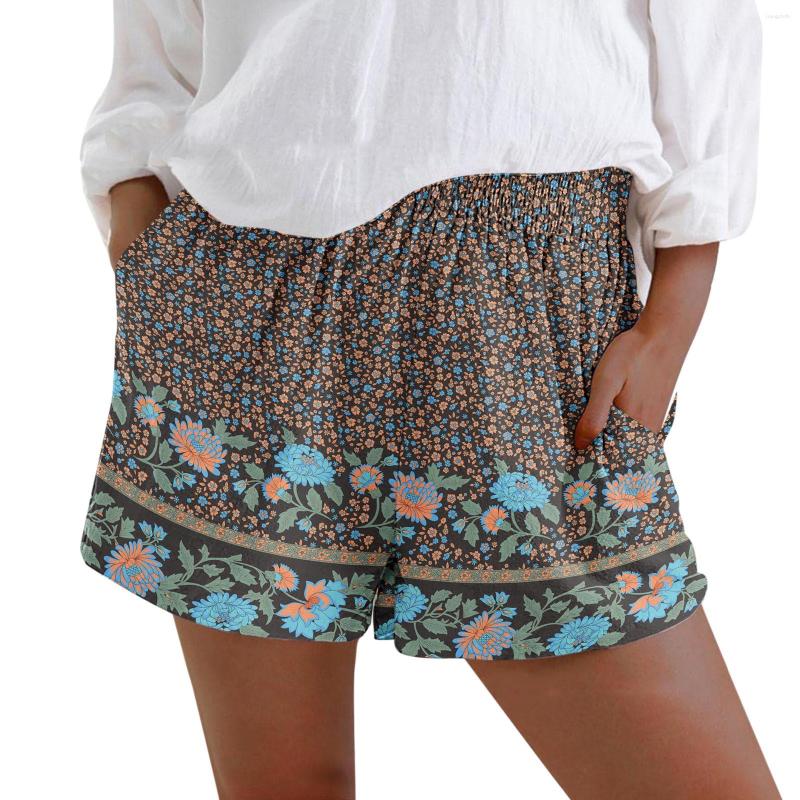 

Women' Shorts Casual Women Simple Floral Print Elastic Waist Pockets Summer Loose Home Streetwear Short Pants Harajuku Comfy, Ny