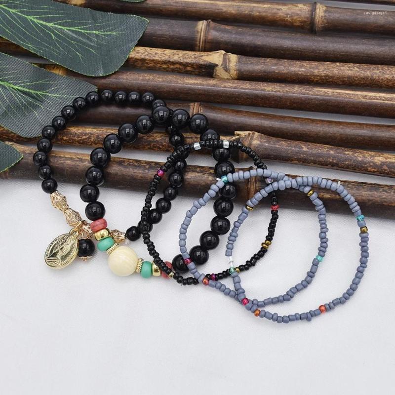 

Strand Fashion Gold Metal Heart Leaf Crystal Colorful Stone Set For Women Bohemian Style Ethnic Jewelry Gifts