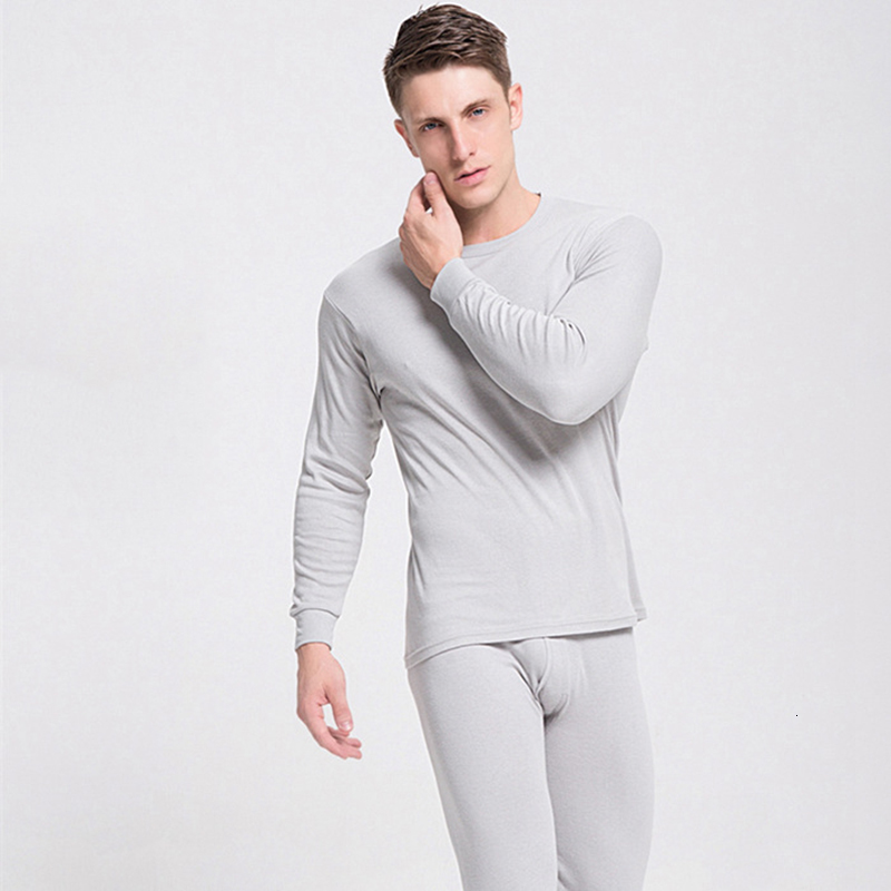 

Men's Thermal Underwear Long Johns Autumn Winter TopsPants 2 piece Set Keep Warm Thick Plus Size L2XL Termica Homem 230202, Dark gray