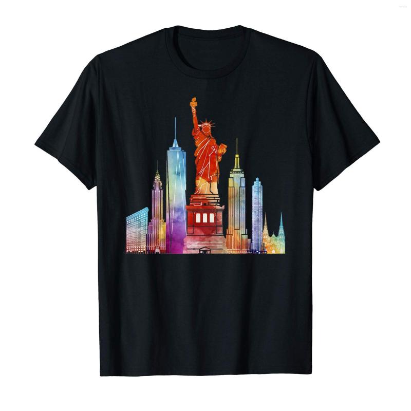 

Men's T Shirts York Watercolor Statue Of Liberty T-Shirt, Notprint10