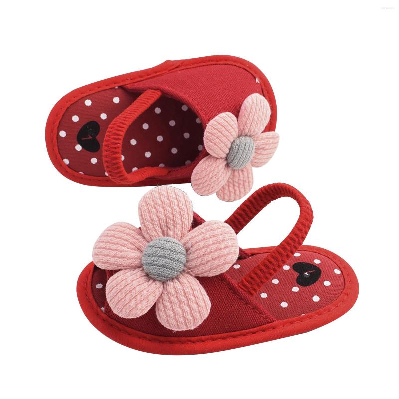 

First Walkers 2023 Cute Sun Flower Baby Shoes Knitted Born Infant Spring Autumn Soft Sole Non Slip Toddler Girl, Or