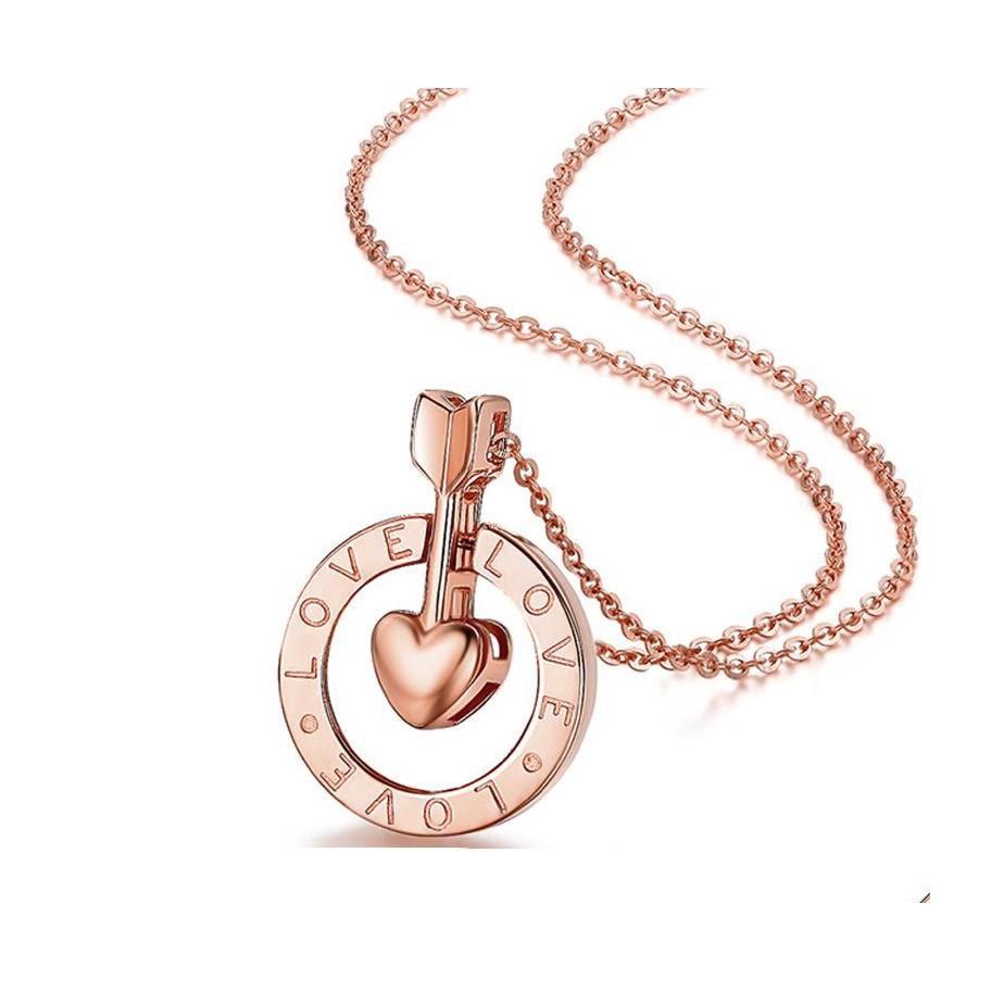 

Pendant Necklaces Jewelry Girls Fashion Necklace Ladies Heart Arrow Female Eros Cupid Drop Delivery Pendants Dhc9S