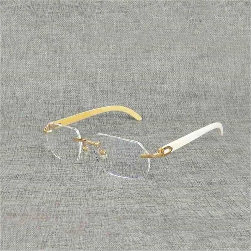 

24% OFF 2023 Natural Wood Square Clear Buffalo Horn Oversize Rimless Eyeglasses Frame for Men Reading Optical Oval Oculos