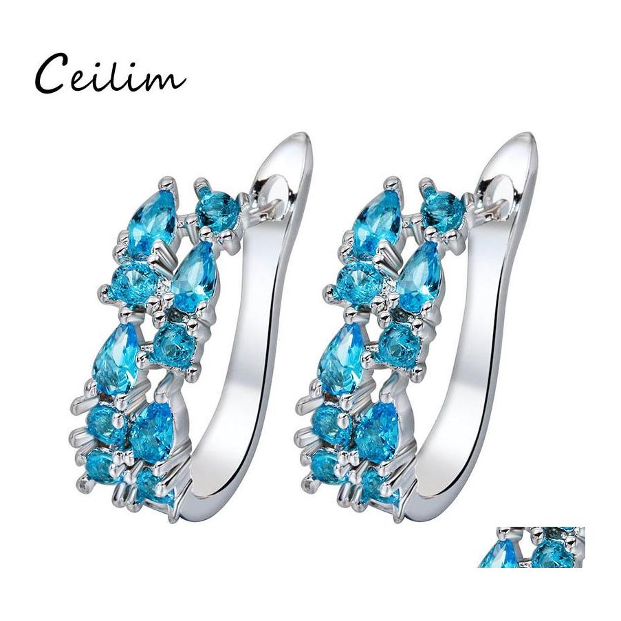 

Dangle Chandelier Brand Creactive Hoop Earrings For Women Cz Zircon Wedding Party Earring Lady Girls Fashion Jewelry Drop Delivery Otxcf