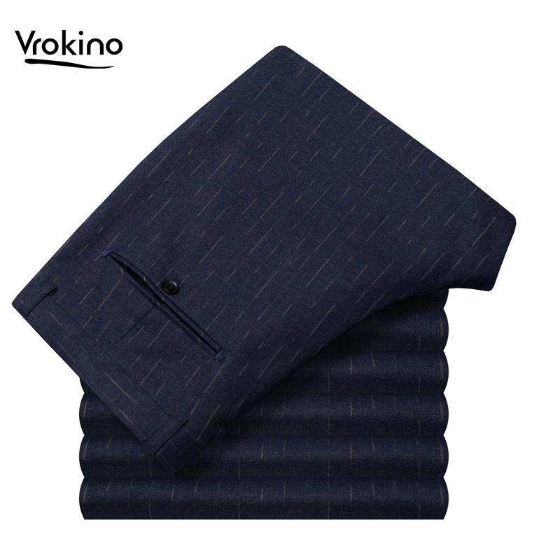 

Men's Pants 2023 Autumn And Winter Style Large Size Trousers Casual Business Striped Straight Suit Loose Me, 18112