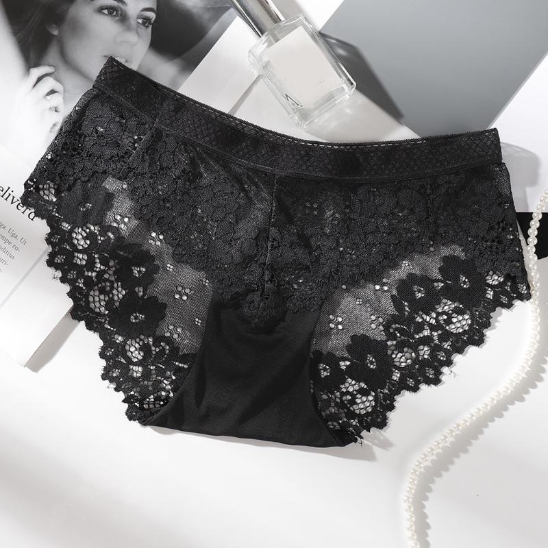 

Women's Panties Hollow Out 1pc Underwear Seamless Sports Briefs Low Waist Underpants Sexy Lady Lingerie Elastic Lenceria Bragas, White