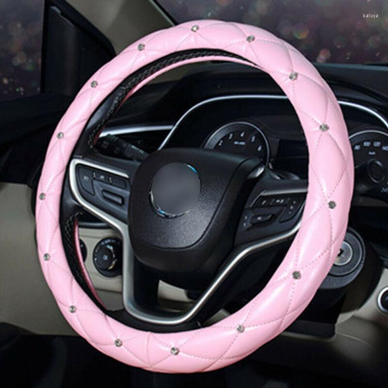 

Steering Wheel Covers Parts Cover Decor Crystal Diamond 38cm 15Inch W/ Rhinestone