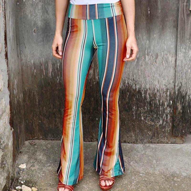 

Women' Pants Women Printed Tight High Waist Casual Bell Bottoms Women, Green
