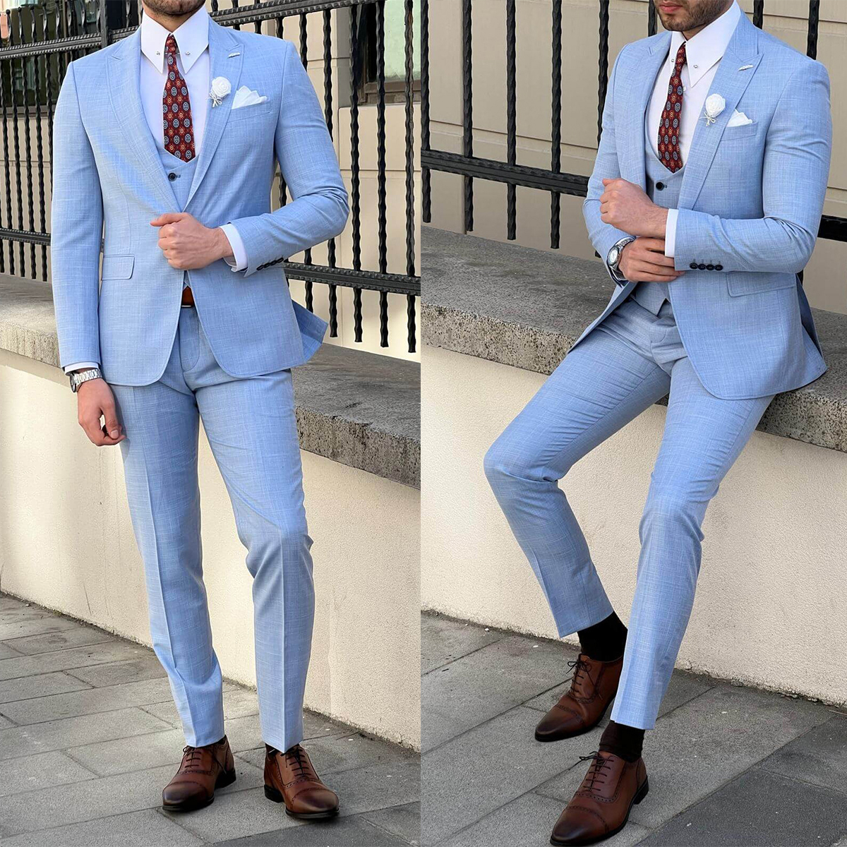 

Three Pieces Wedding Tuxedos Men Suits Classical Velvet Formal Suit Jacket Two-Breasted Handsome Customized Pockets Work Multi-scenario Groomsman Coat Vest Pants, Ivory