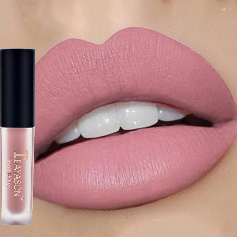 

Lip Gloss 12 Colors Velvet Matte Moisturizing Waterproof Nude Liquid Lipsticks Long Lasting Red Tint Women Makeup Cosmetic, 09