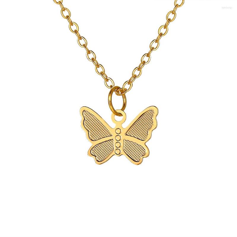

Choker Personalized Butterfly Pendant Necklace Creative Simple Alloy Metal Clavicle Chain Boho Gothic Jewelry For Women