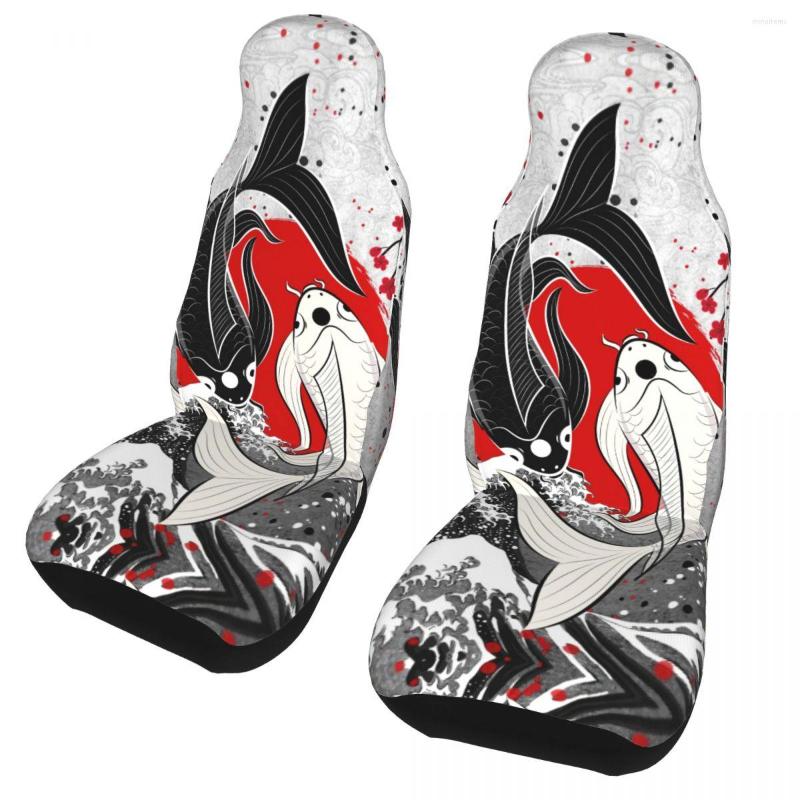 

Car Seat Covers Ying Yang Fish Universal Cover For Most Cars SUV Mat Polyester Fishing
