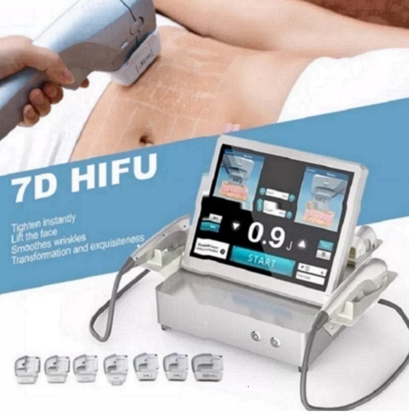 

Newest korea 20000 shots painless smas 7D Hifu Body And Face Slimming Machine Portable 7d HIFU Machine For Winkle Removal