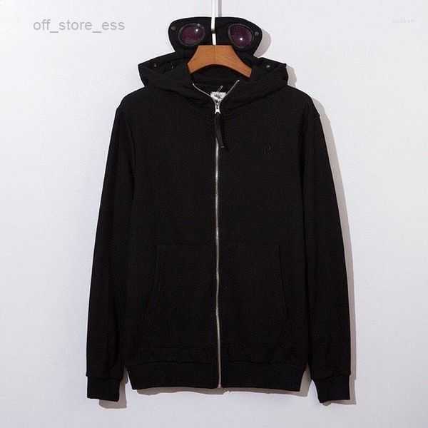 

Men's Hoodies Cp Embroidered Cardigan Zipper Glasses Hoodie Coat for Men 1 6BCC, Black