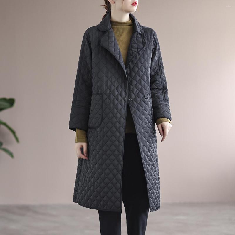 

Women's Trench Coats SuperAen Women's Autumn And Winter Cotton-padded Jacket Loose Long Sleeve Parka Coat, Orange