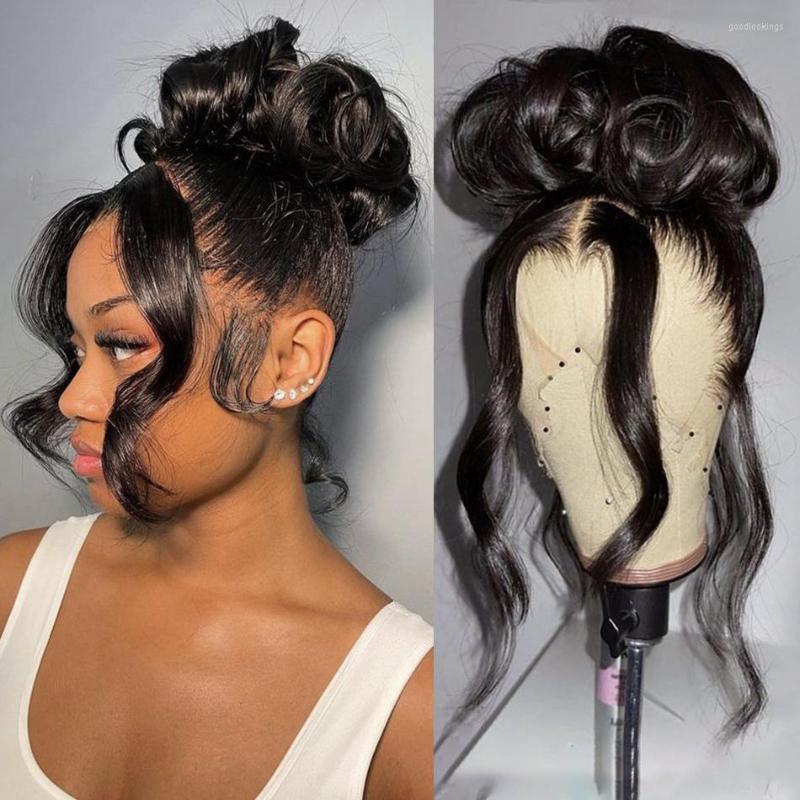

Luvin 360 Body Wave Lace Front Human Hair Wig 250 Density Pre Plucked 13x4 13x6 Frontat 30 Inch 5x5 Closure Wigs For Women, 5x5 transparent