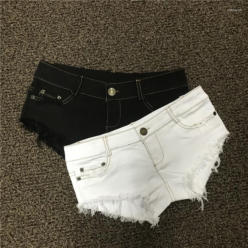 

Women' Shorts Women European Sexy Fashion Low Waist Ultra Short Dancing Club Performance Jeans Tassel Triangle Plus Size SML, Black