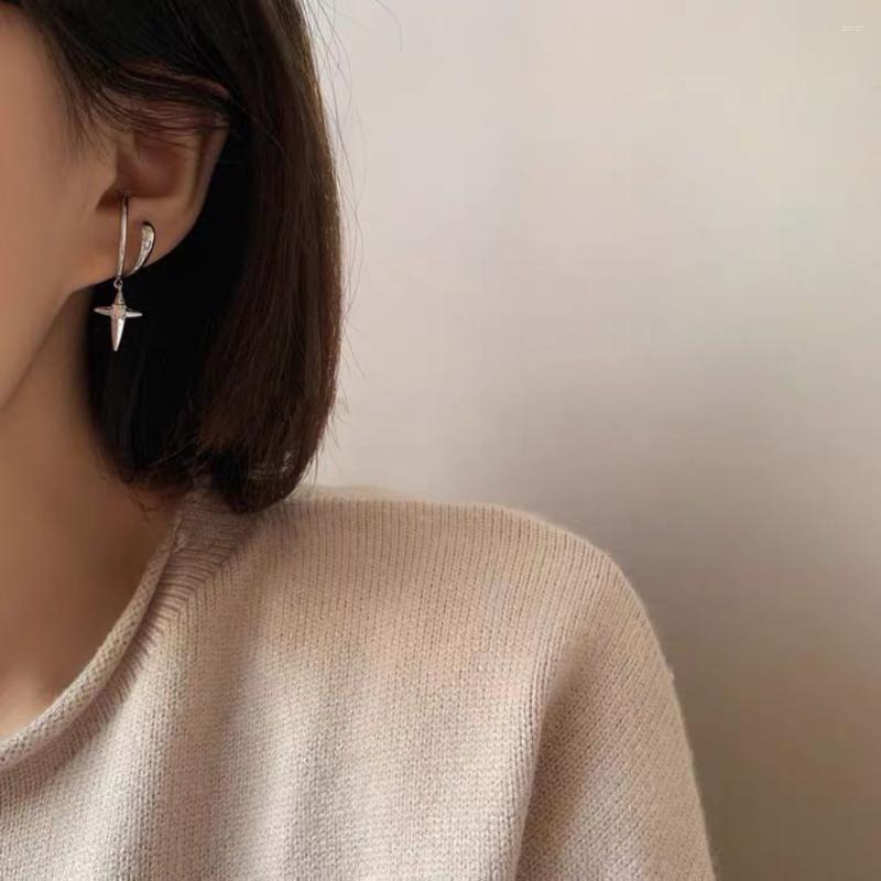 

Backs Earrings Ear Hole Free Bone Clip Cool Wind Star Studded Women Euro American Ins Simple Personality Hong Kong Style N