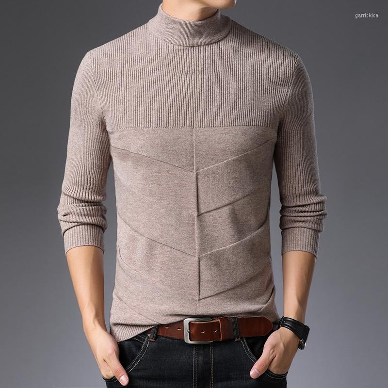 

Men' Sweaters Men Thick Sweater Pullovers Winter Male Casual High Collar Long Sleeve Slim Warm, Gray
