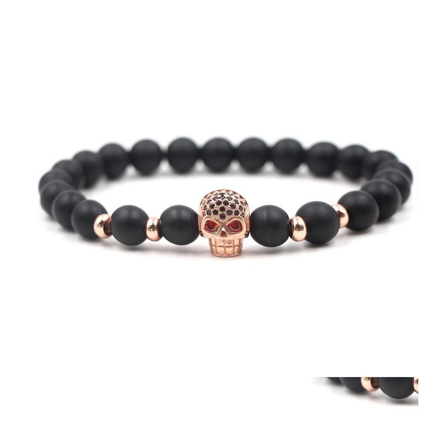 

Charm Bracelets Skl Cz Zircon Bracelet Black Stone Drop Delivery Jewelry Dhnht