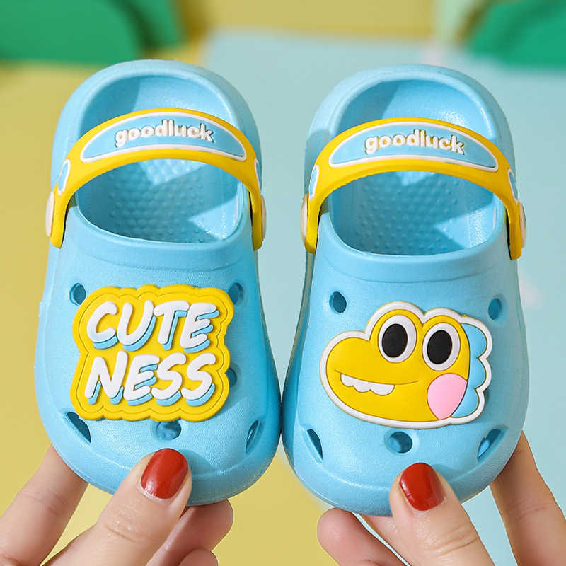 

Slipper Kids Cute For Boys Girls Cartoon Garden Toddlers Baby Summer Flip Flops Children Home Slippers Beach Shoes Clogs 0203, Sky blue