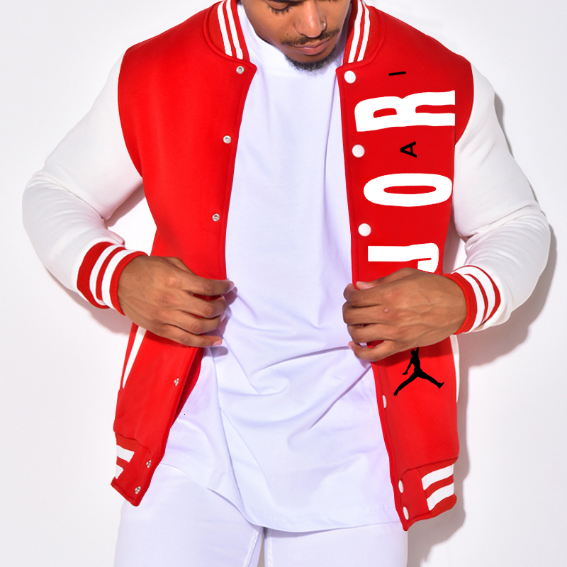 

Men's Jackets Letter Print Couple Street Hip Hop Retro Baseball Uniform Casual Sports Versatile Tops 230203