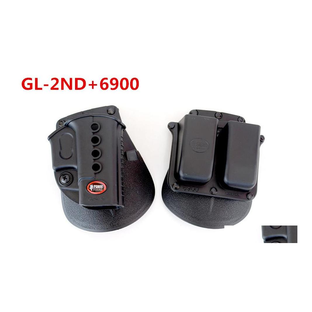 

Others Tactical Accessories Fobus Evolution Holster Rh Paddle Gl2 Nd For G 17 19 22 23 27 31 32 34 35 6900Rp Double Mag Pouch Drop D Dhgdf, Black