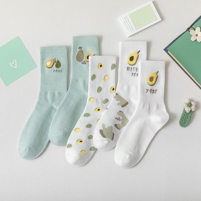 

Women Socks 5 Pairs/Lot 2023 Summer Short Low Tube Cool Set Cute Print Ankle Foot Cover Fashion Kawaii Sock, As show