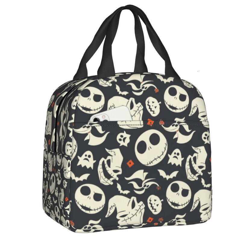 

Ice PacksIsothermic Bags Christmas Nightmare Skeleton Skellington Insulated Lunch for Picnic Leakproof Cooler Thermal Bento Box Women Children 230203, Green