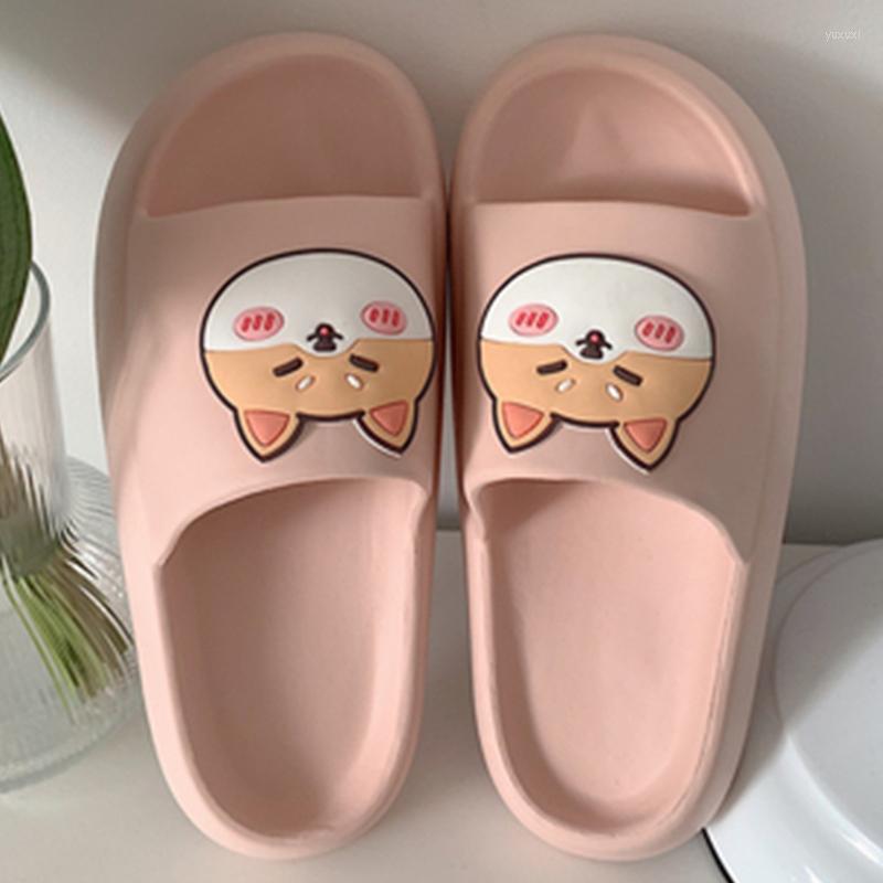 

Slippers Anime Cartoon Cute Shiba Inu Pattern Women's Thick Sole Non-Slip Comfort Sandals Indoor Bathroom Couple 2023, Pink