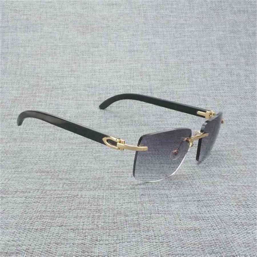 

36% OFF 2023 Natural Wood Men Black White Buffalo Horn Oversize Vintage Rimless Square Eyeglasses Oculos Gafas Accessories