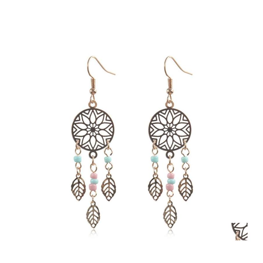 

Dangle Chandelier Fashion Dream Catcher Long Leaf Earrings Bohemia Colorf Seed Bead Personalized Tassel Earring For Women Summer H Otwvb