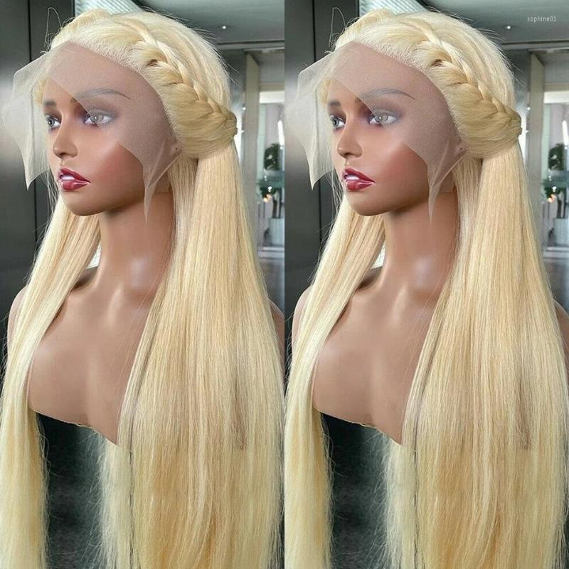

Inch 13x4 Straight 613 Blonde Bone Human Hair Wigs Brazilian Remy Colored Frontal 4x4 Lace Closure Wig Women, 4x4 lace wig