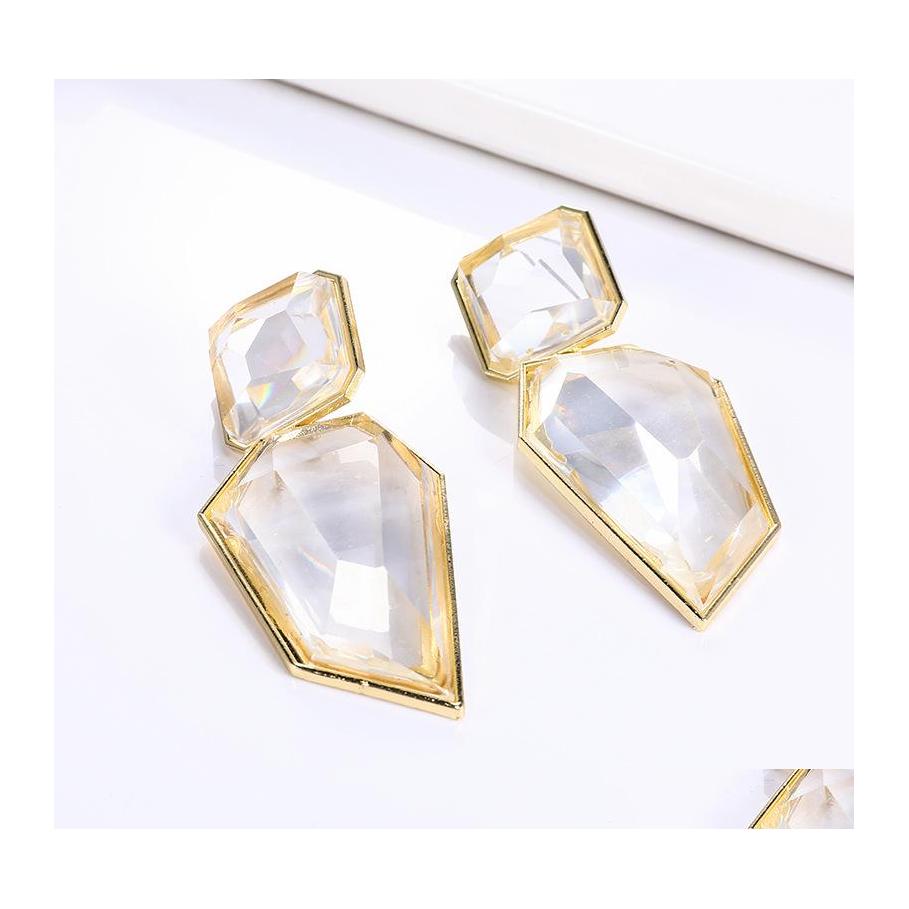 

Dangle Chandelier Resin Irregar Drop Earrings For Women Gold Plating Brincos Earing Wedding Jewelry Girl Gift Wholesale Delivery Ot8Hs
