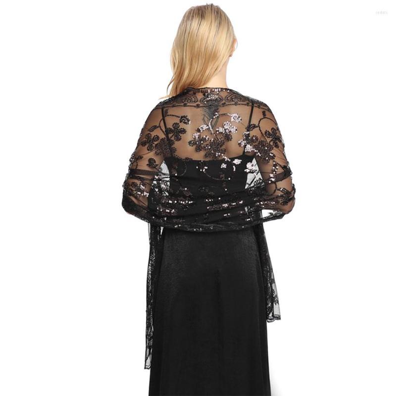 

Scarves Women Solid Shawl Skin Friendly Embroidery Scarf Elegant Lace Sheer Hollow Tassel Exquisite Mesh Yarn Wedding Shawls