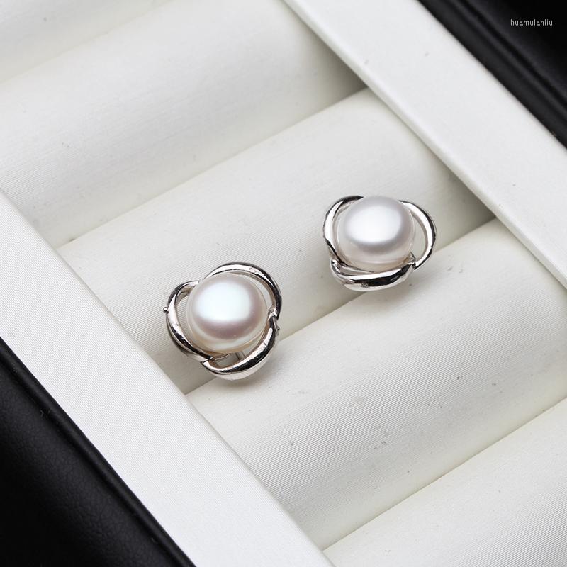 

Stud Earrings 925 Sterling Silver Jewelry Pearl 2023 Fine Natural White For Women Wholesale