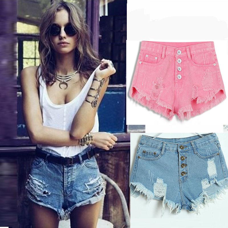 

Women' Shorts Denim Women Ladies 2023 Sweet Tassel Hole Mid Waist Short Jeans Sexy Mini Booty Candy Colors White Black, 06