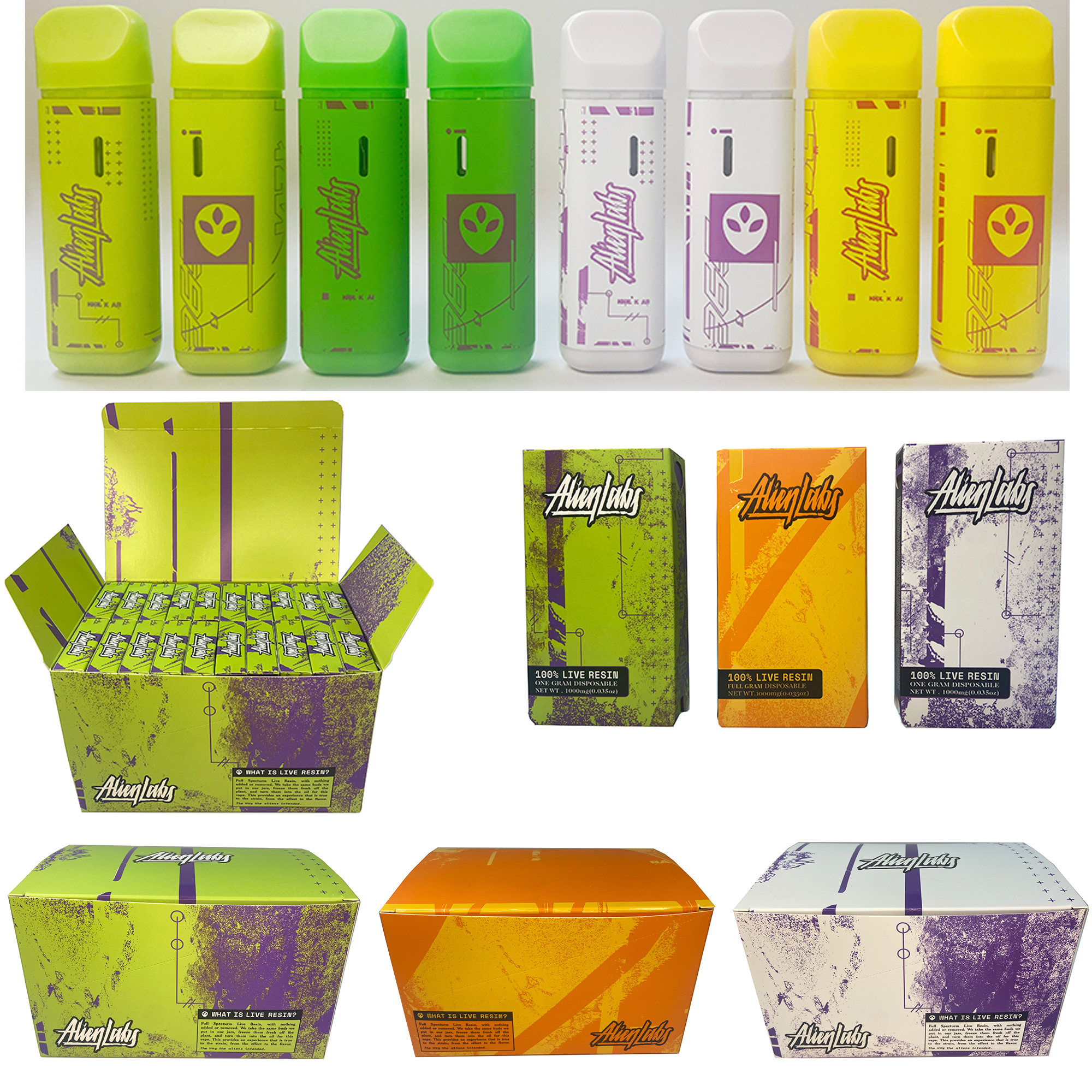 

new arrive product Alien Disposable vape pens 380mAh E cigarettes Rechargeable Battery Empty Vape Pen 1ml Vaporizer with Drawer box Packing 2000-