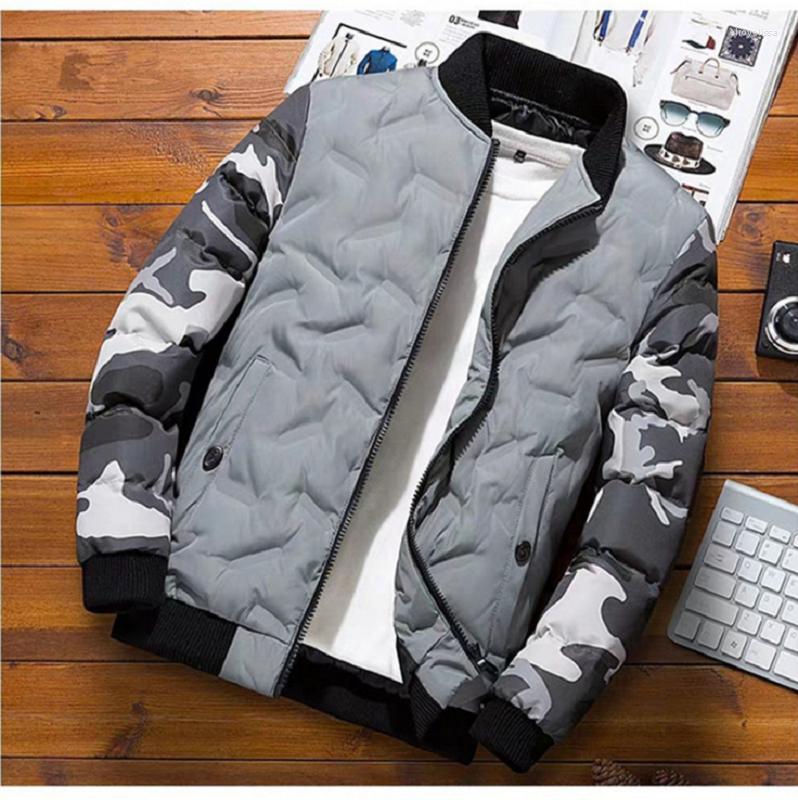 

Men' Down 2023 Winter Coat Cotton-padded Camouflage Foreign Trade Trend Brand Warm, Black
