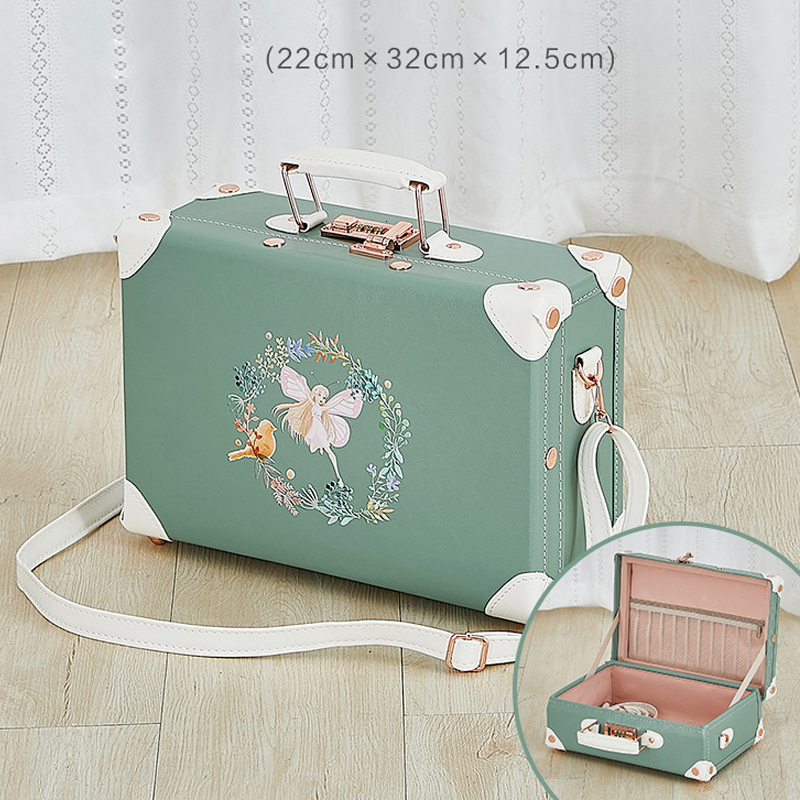 

Duffel Bags Women Retro Hand embroidery Travel Suitcase Rolling Luggage sets 13" inch Trolley suitcase handbag on Wheels 230203, Khaki