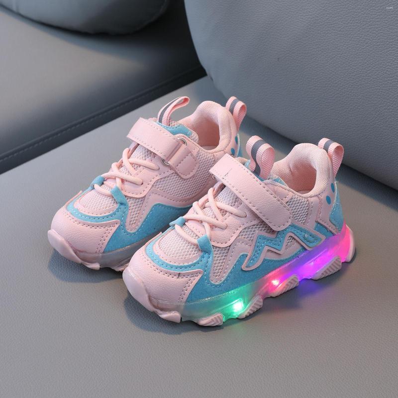 

Athletic Shoes Children Casual Running Kids Baby Girls Led Light Luminous Sport Mesh Sneakers Boots 2023
