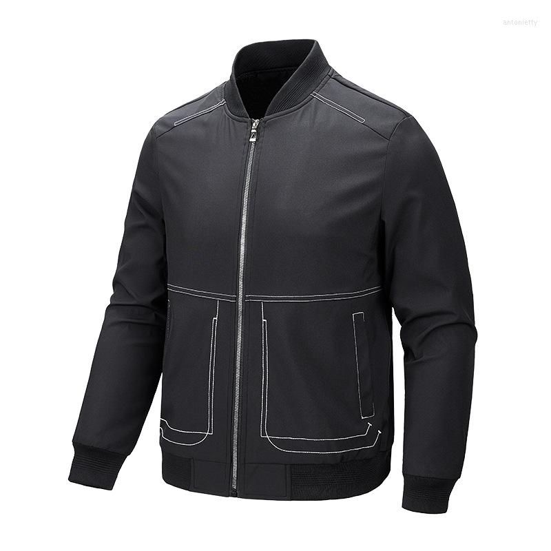 

Men's Jackets Men High Quality Spring Autumn Outdoor Hiking Windproof Coats Fashion Casual Sports Bomber Jacket Windbreaker Clothes, Beige