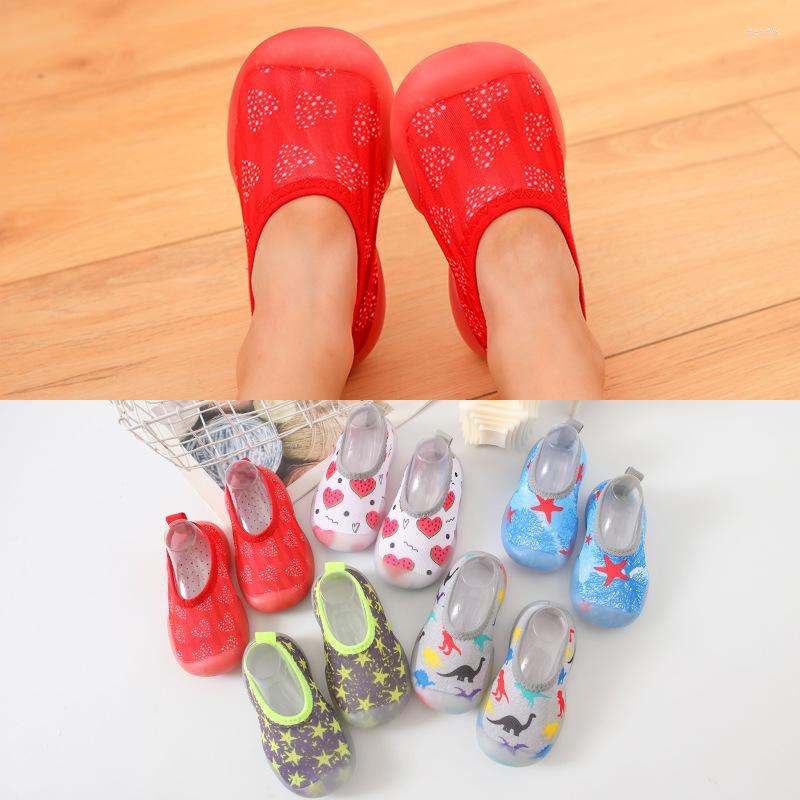 

First Walkers 2 Pairs/lot Children Breathable Comfortable Floor Baby Socks Shoes Soft Bottom Infant Toddler Quick-drying For Girls Boys, Grey dinosaur