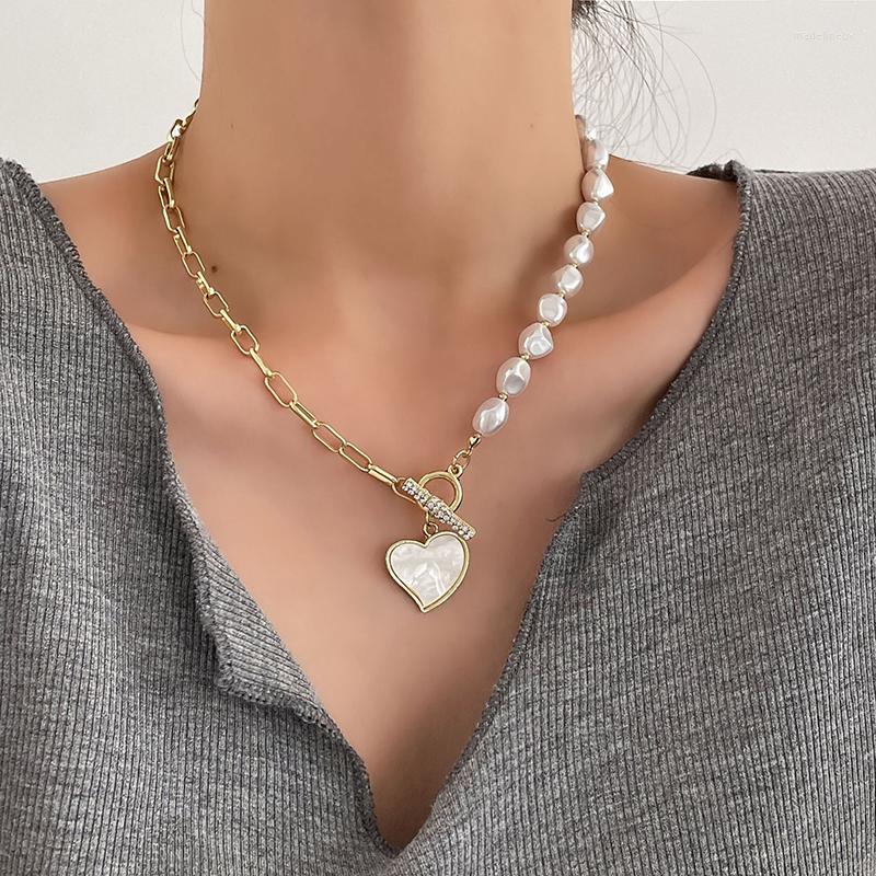 

Chains Huge Bud CZ Pendant Pearl Necklace For Women Imitation Pearls Choker Necklaces Trendy Vintage Jewelry Wedding Accessories Gifts
