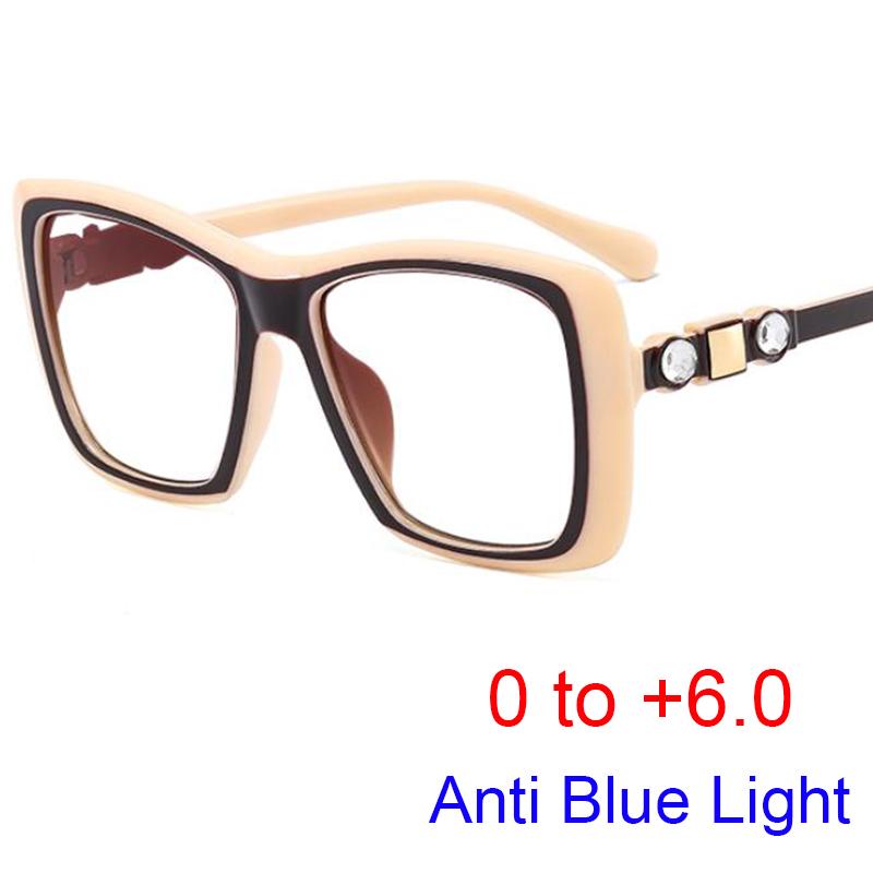 

Sunglasses Retro Diamond Decorative Reading Glasses Lady Anti Blue Light Computer Elegant Oversized Square Eyeglasses Frame WomenSunglasses