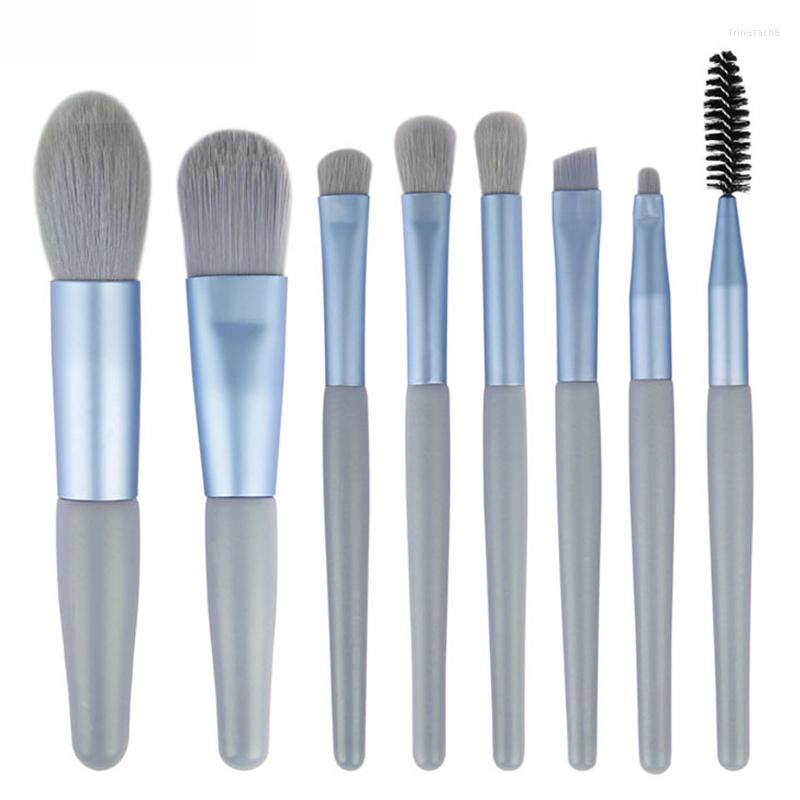 

Makeup Brushes 8Pcs/Set Make-up For Women Complete Kit Tools Beauty Eyebrows Foundation Blush Eyelash