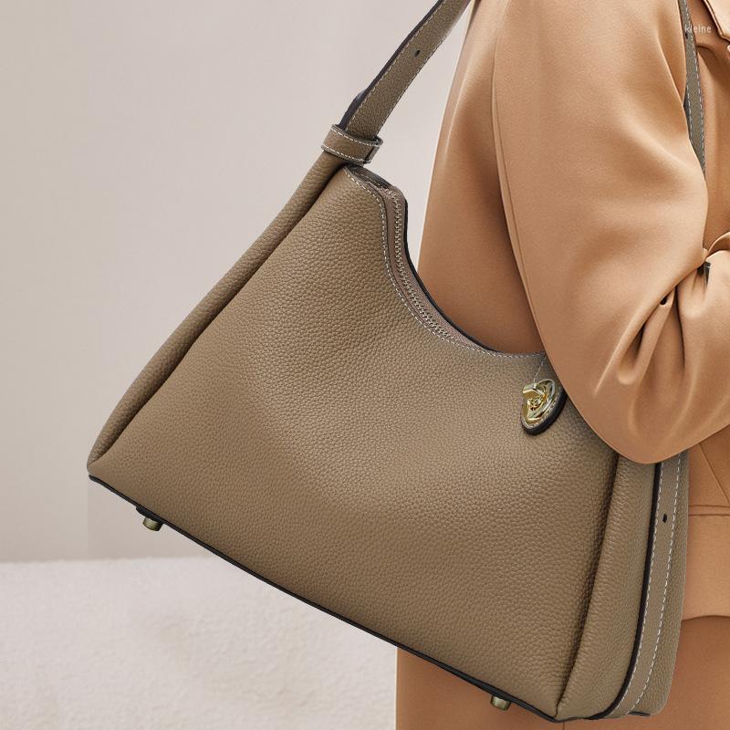 

Evening Bags Luxury Full Leather Shoulder Bag Handmade Super Soft Handbag Large Women's Fashionable, Black