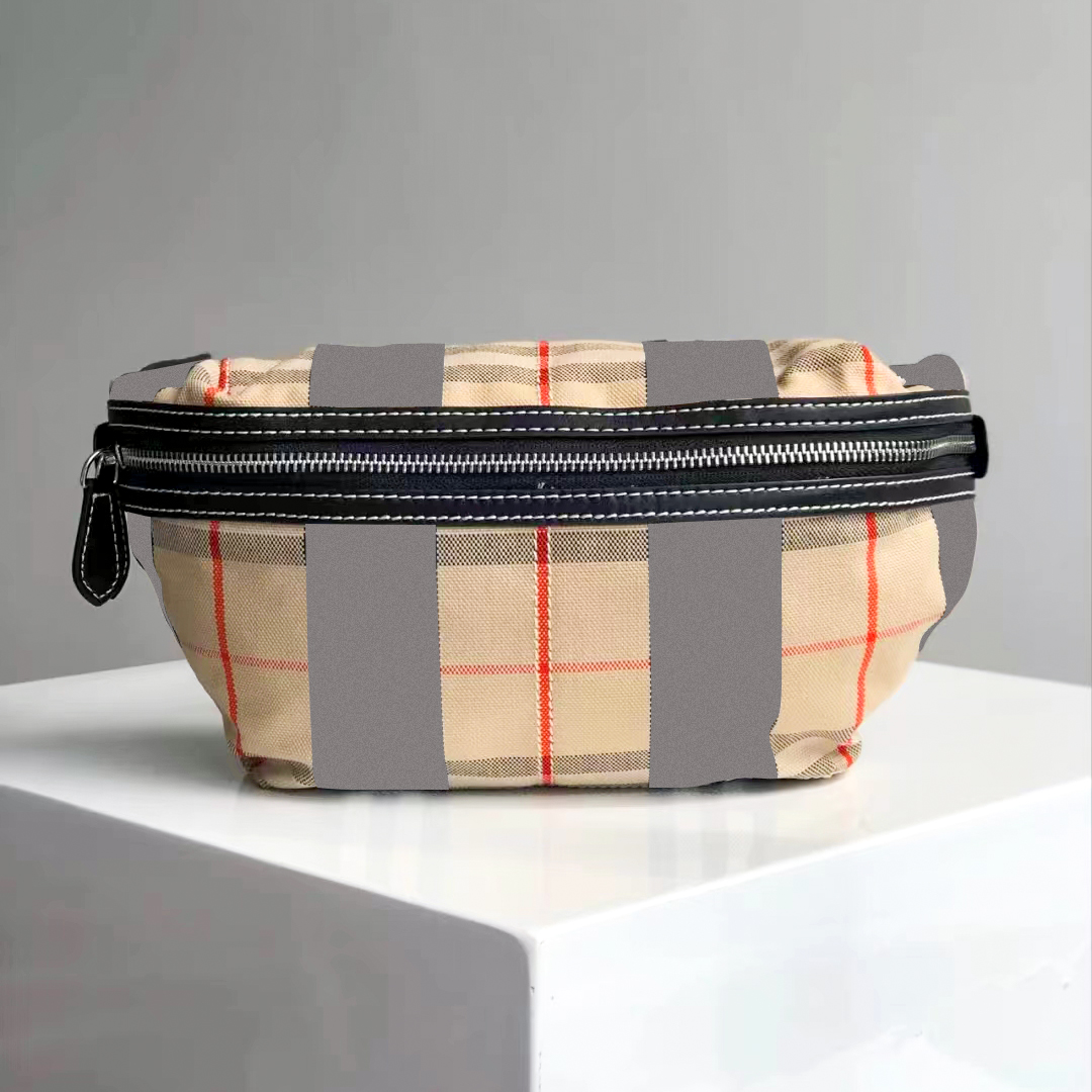 

Luxury Waist Classic Striped Plaid nylon wallet fashion city chest belt bag men's Women's designers bumbag totes clutch fanny pack handbag Crossbody shouder bum bags