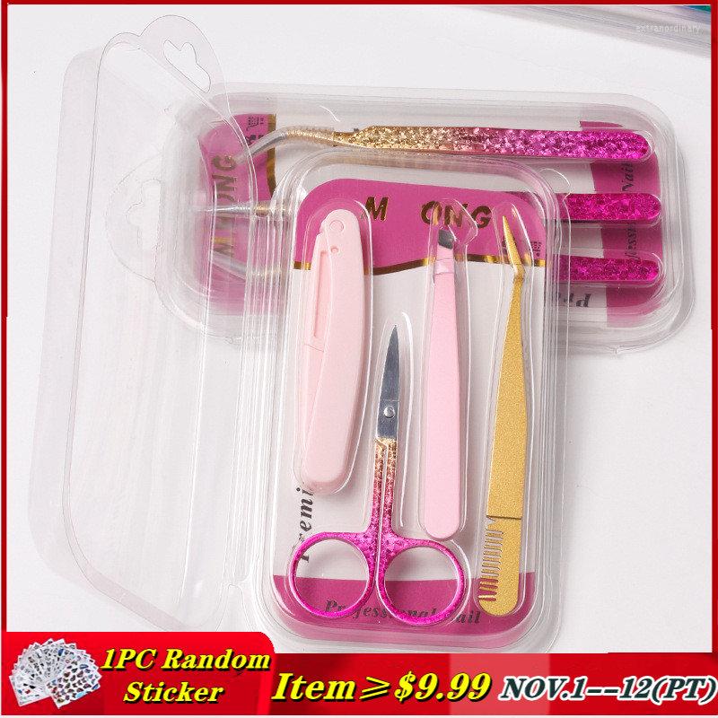 

Nail Art Kits Hand Care Dead Skin Barb Removal Steel Polish Planer Eyebrow Trimming Scissors Tweezers Comb Manicure