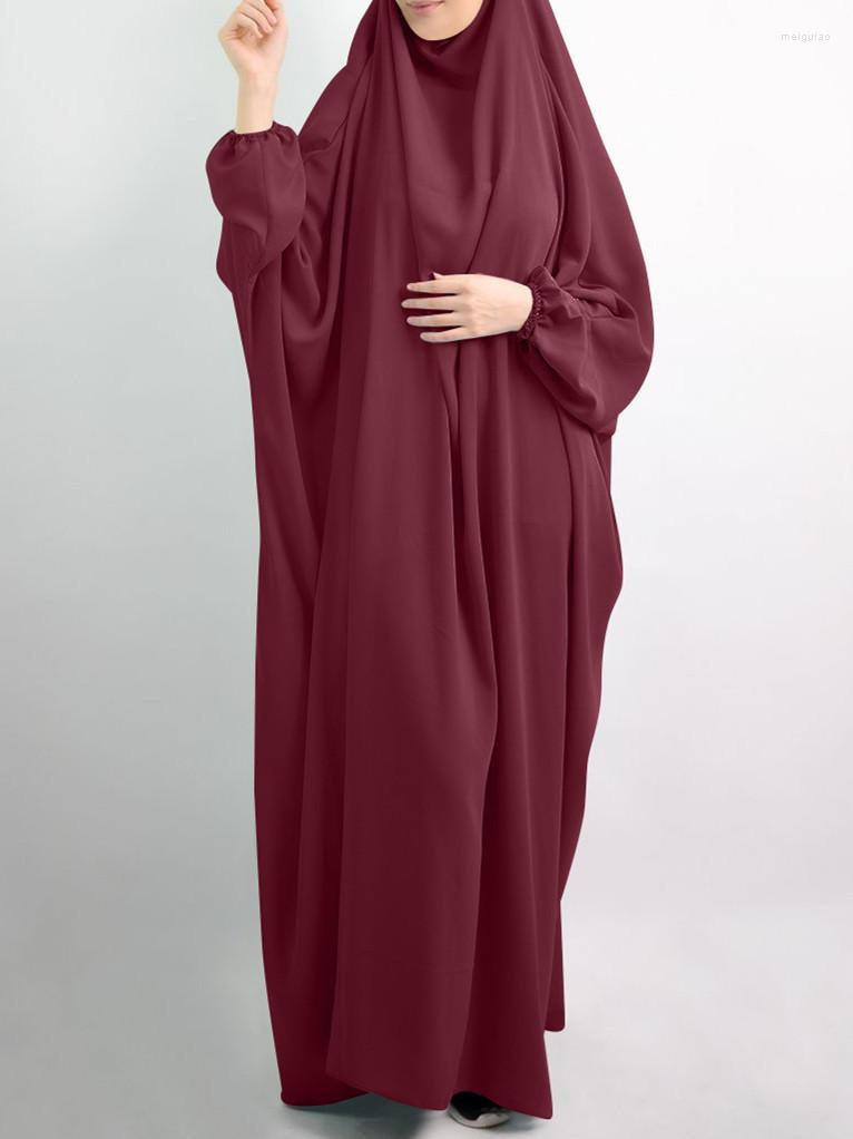 

Ethnic Clothing Women Muslim Hijab Dress Eid Prayer Garment Jilbab Abaya Long Khimar Full Cover Ramadan Gown Abayas Islamic Clothes Niqab